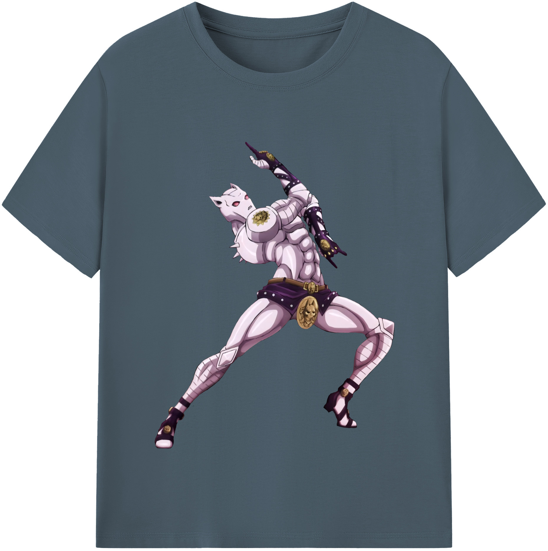 （画像用） ジョジョの奇妙な冒険 きら よしかげ JoJo's Bizarre Adventure Kira Yoshikage 綿100％半袖Tシャツ（フロントプリント）